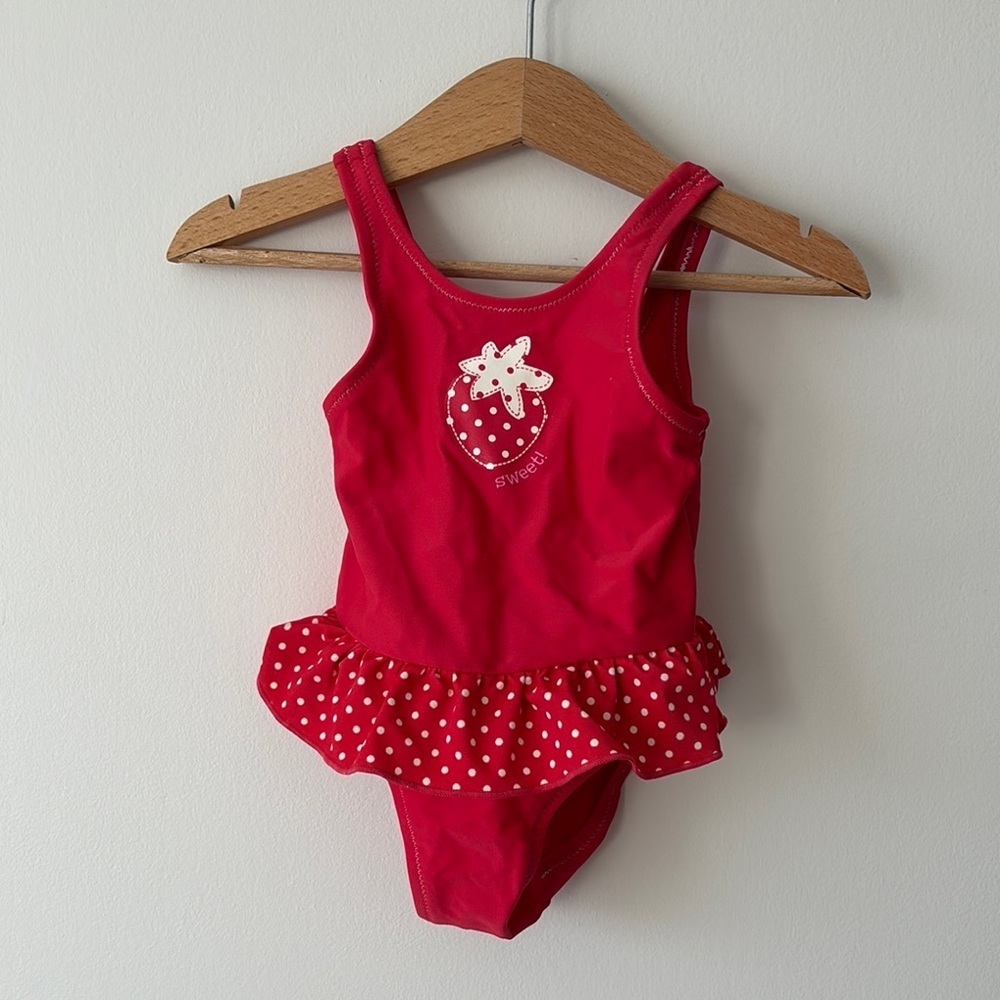Joe Fresh Red Kids Swim One Piece